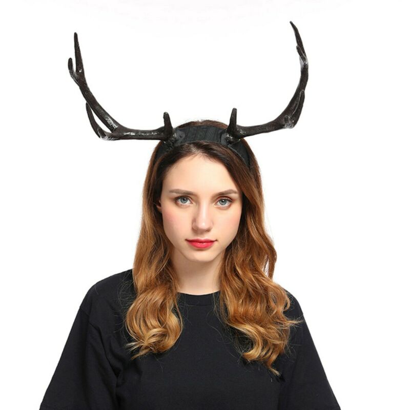 Diadema de Navidad gótico Halloween ciervo cuerno de Navidad disfraz cuernos diadema accesorios