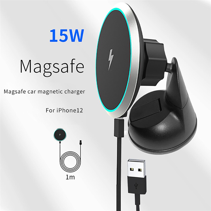 15W Draadloze Auto Magneti Charger Voor Iphone 12 Pro Max Qi Snel Opladen Air Vent Car Mount Magneet Adsorbeerbare telefoon Auto Houder