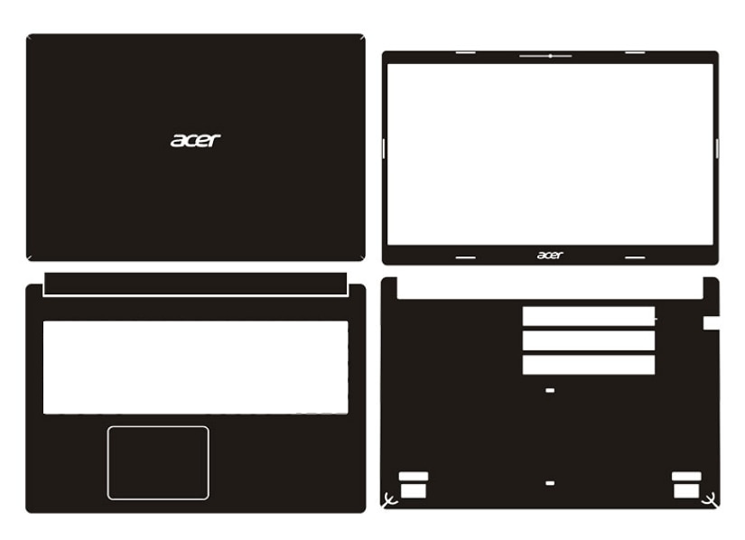 Laptop Carbon Fiber Vinyl Skin Sticker Cover for Acer Aspire 3 A315-55G A315-55 A315-23 15.6"