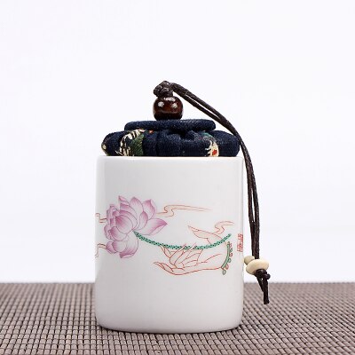 Keramik Mini High-grade Tee Tieguanyin Pu'er Tee Becher Kleine Gläser Verschlossen Portable Storage Tank Von Mispel Tee Porzellan küche Box: chachanyiwei