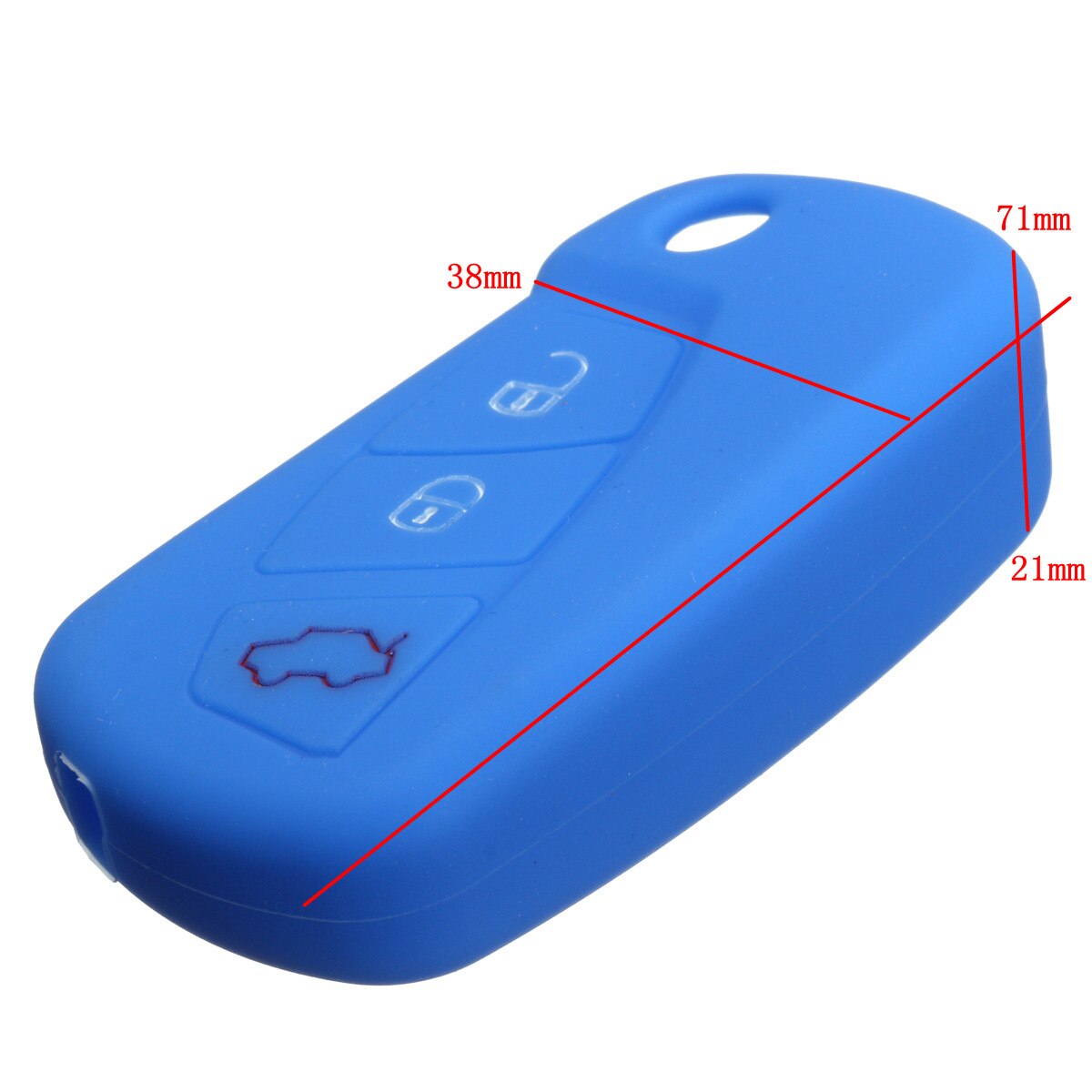 16 Kleur Siliconen 3 Button Remote Flip Key Case Fob Cover Bescherm Houder Voor Ford Ka