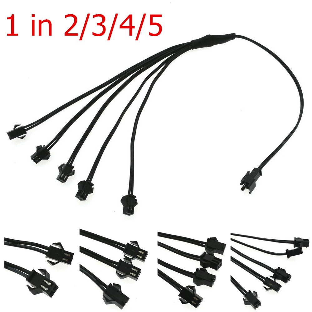 5/4/3/2 in 1 Splitter Kabel Voor EL Wire Neon Light LED Rope Strip Licht conected Met Inverter