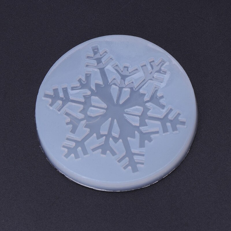 Silicone Mold Sneeuwvlok Kerst Diy Ambachten Sieraden Maken Hanger Epoxyhars: Black