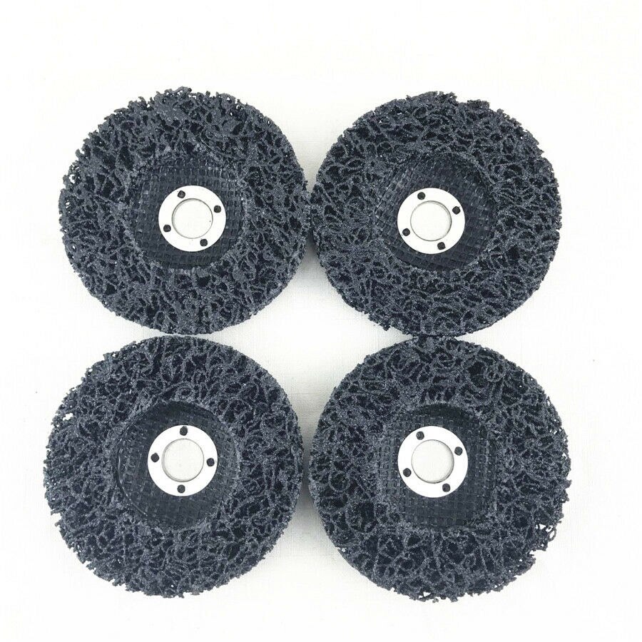 4 stk kvernhjul svart runde 4\ " skiver maling rustfjerning leie rustfritt stål aluminium