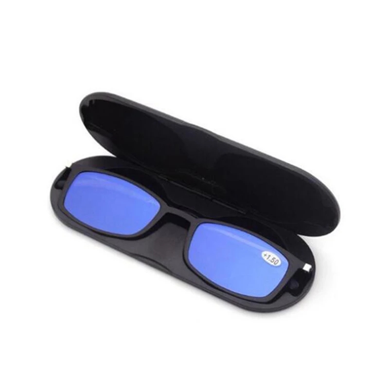 Dünne Anti-Blau Strahl Lesebrille Tragbare Platz Tr90 Brille Brillen Mit Telefon Magnetische fallen Brillen Rahmen Männer Frauen + 2