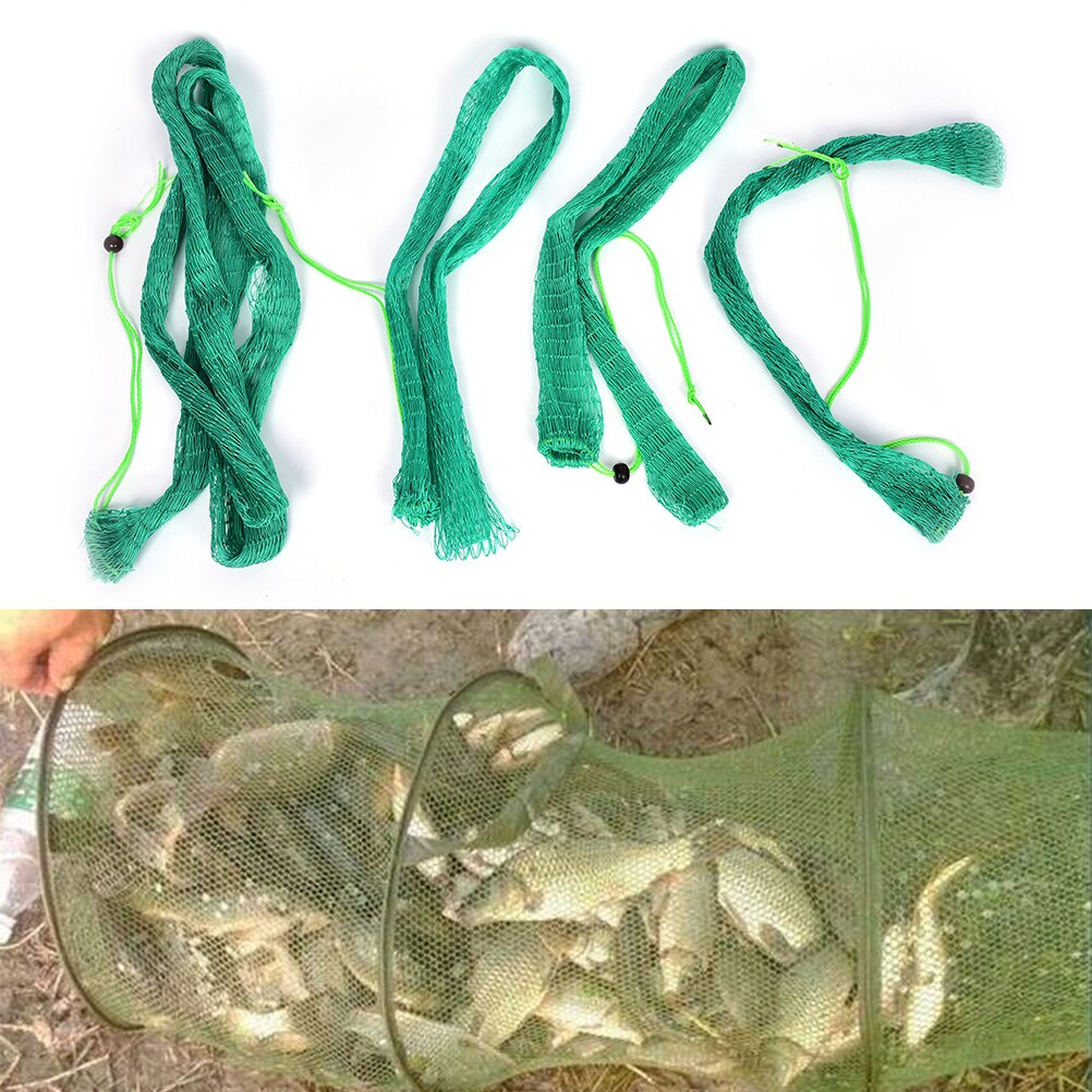 Super Long 3m/2m/1.5m/1m Thick Wire Made Fishing Net Bag Fish Mesh Protection Pocket Net Fishing Tackle