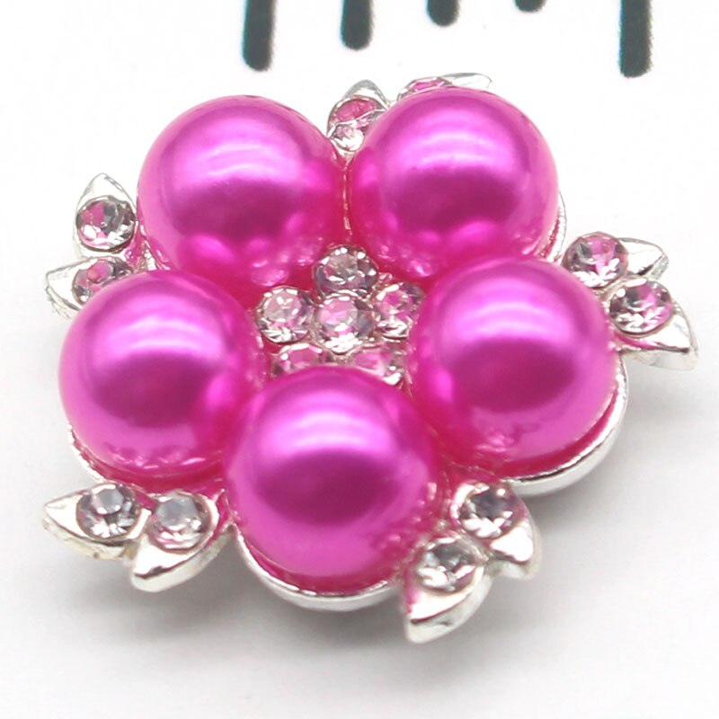 21MM guzik perłowy z kwiatkiem na odzież Diy Manualidades ozdobny kolorowy guzik do szycia Rhinestone do robótek ręcznych: 15