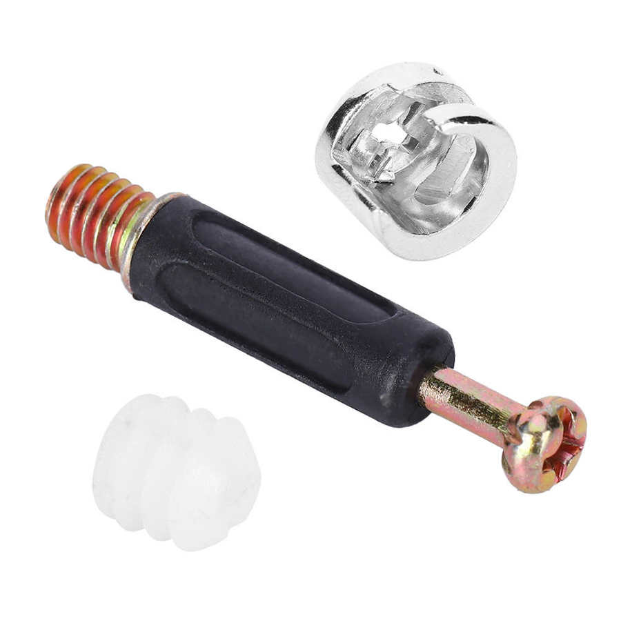 100 sets 3-in-1 eccentric wheel screw nut kit furniture connecting cam fittings