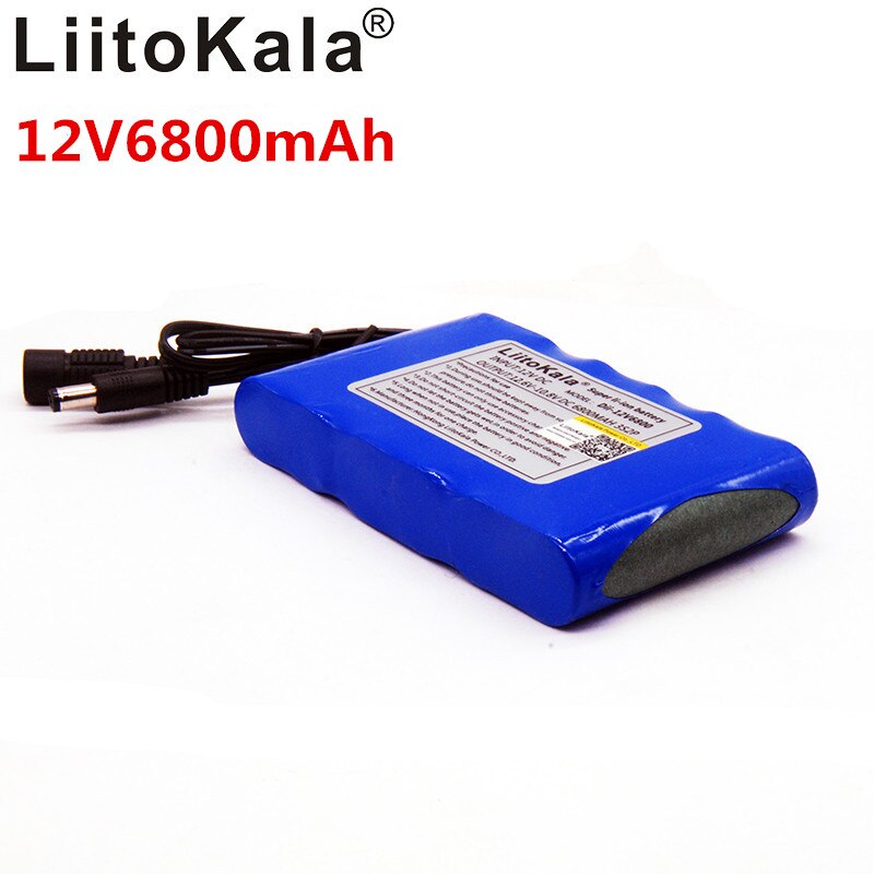 LiitoKala HK DC 12V 6800 mAh 18650 Li-ion Battery Rechargeable Power Bank Charging For Car GPS Camera