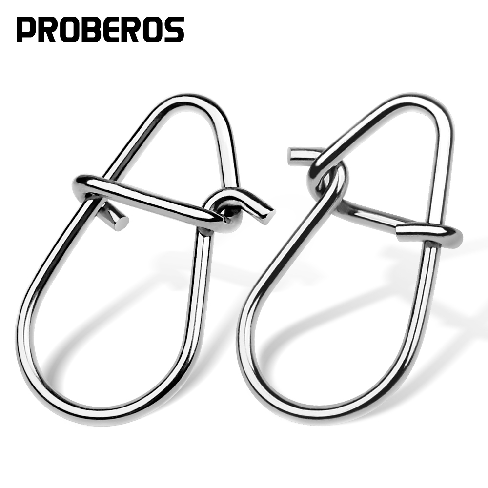 PROBEROS-Pin de acero inoxidable en forma de calabaza, alfiler de mejora de señuelo, Conector de anzuelo de cebo, accesorios de pesca, , 30 unidades por lote