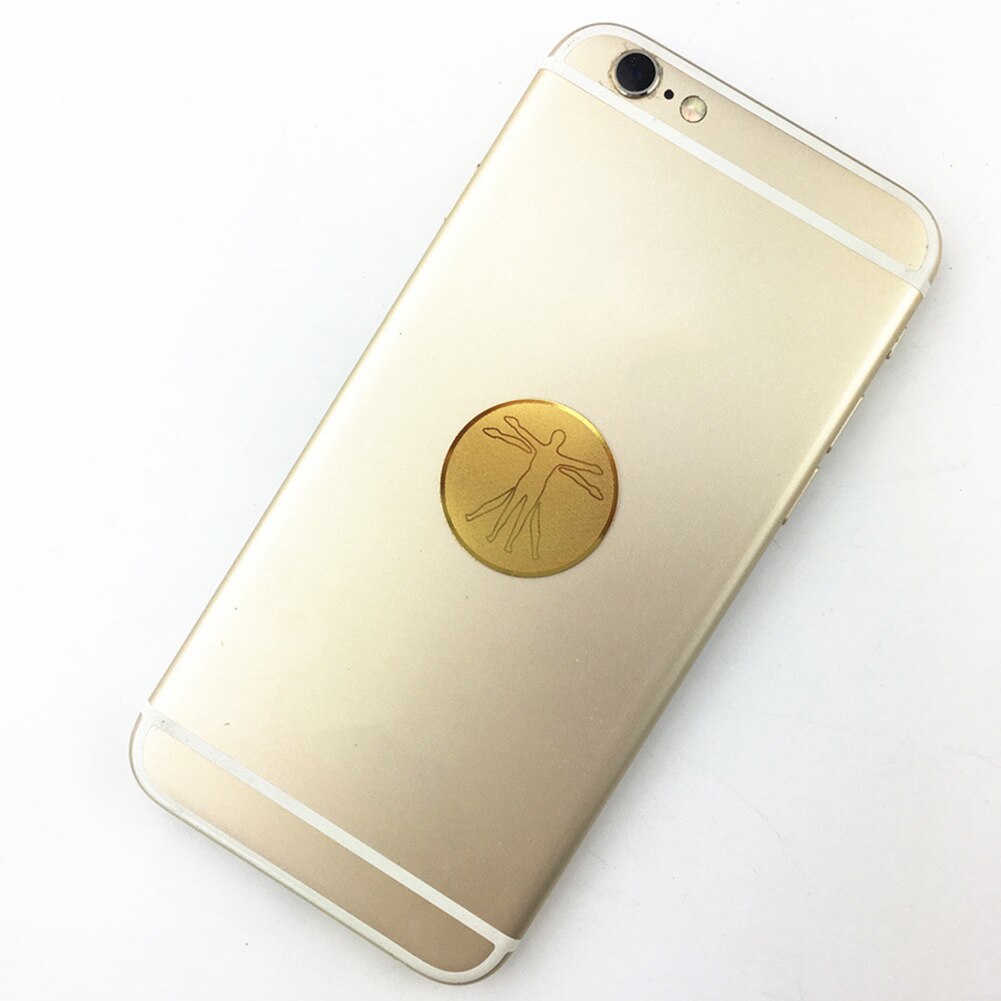 10pcs Protector Sticker Easy Apply EMF Blocker 24k Gold Plating Round Anti Radiation Laptop Electronic Devices Mobile Phone
