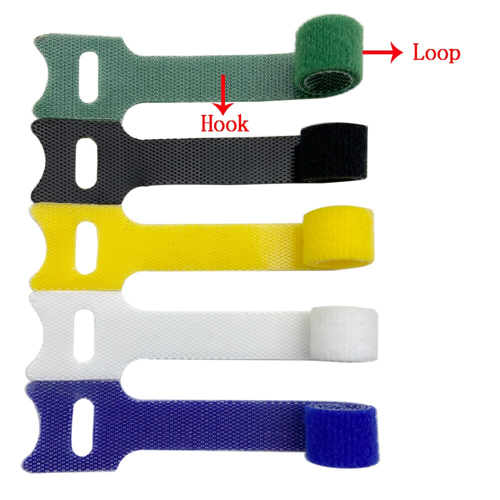 30pcs 1.2X15CM Adhesive Fastener Tape Reusable ties Hook and loop fastener Tape Nylon velcros Cable Ties velcros Strap wire