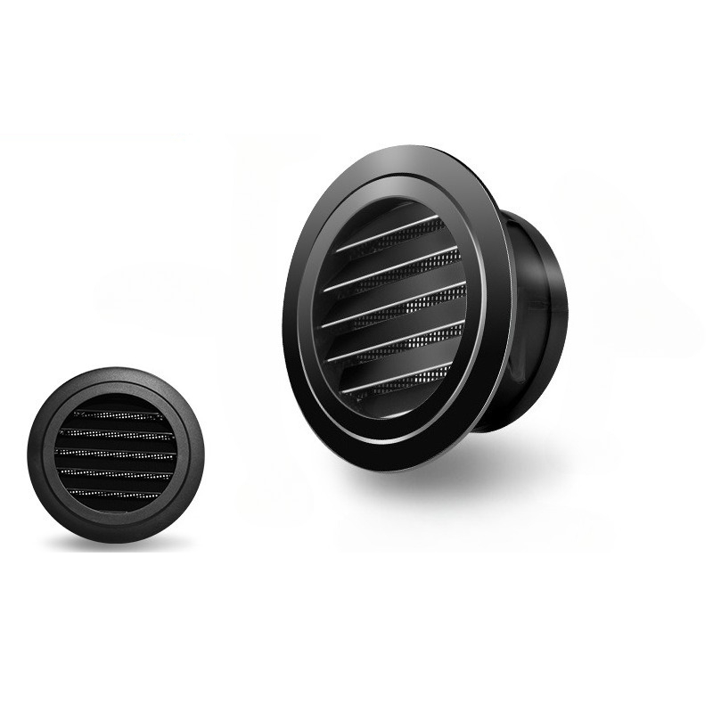 75/100mm Round Air Vent Exhaust Hood Valve Grille Diffuser Ducting Ventilation Cover Air Circulation Rotary ABS Adjustable: Dark Khaki / 450x450mm