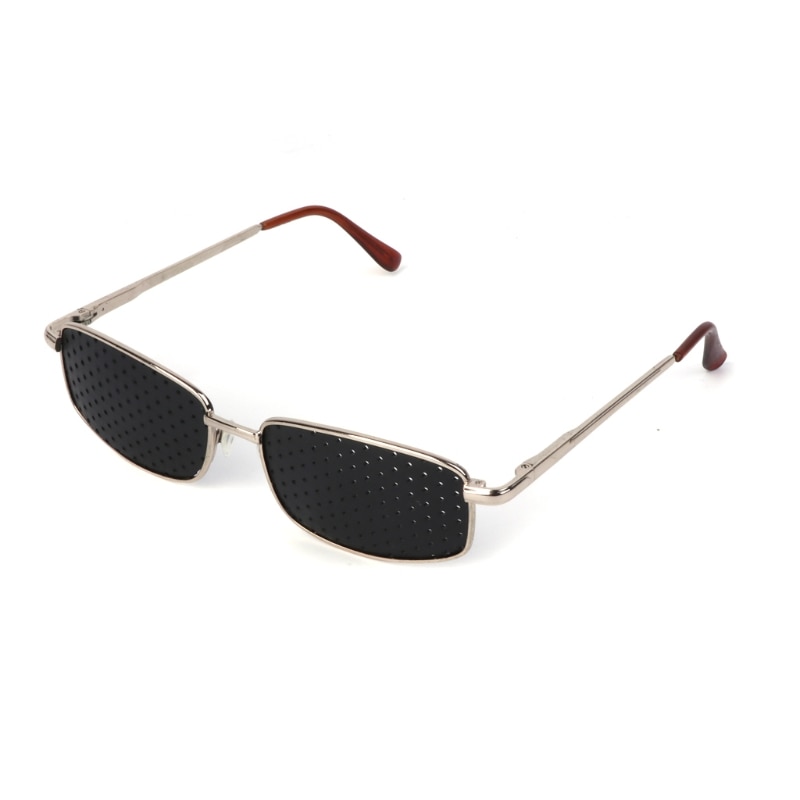 Metal Pinhole Glasses Exercise Eyewear Eyesight Improvement Vision Training M2EA