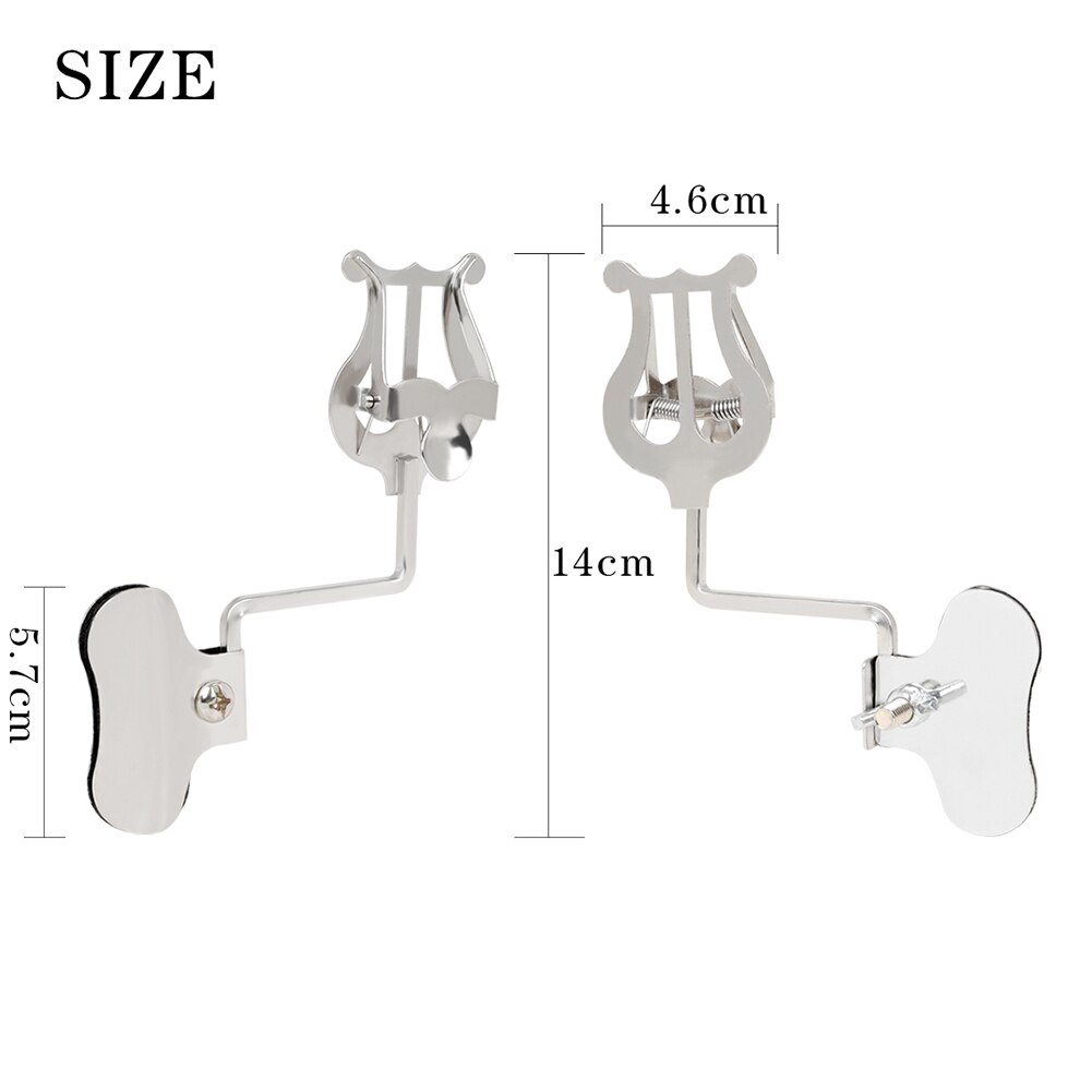 Universele Draagbare Metalen Plaat Wind Muziek Clip Stand Clamp-On Bevestiging Holdertrumpet Trombone Clamp-On Muziekinstrument Accessor