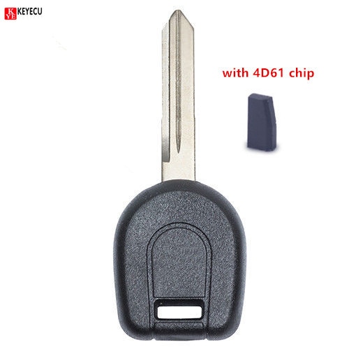 Keyecu Transponder Key Fob Chip 4D61 for Mitsubishi Eclipse Endeavor Galant 2001 2002 2003 2004 2005 MIT9 Left Blade