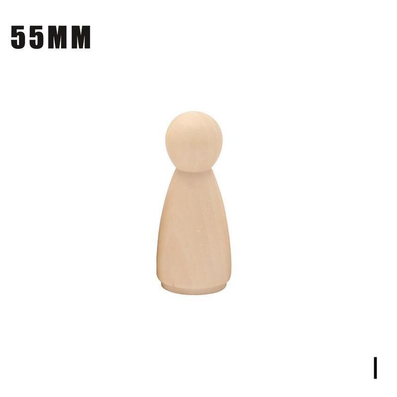 1 Uds. De muñecos de madera sin pintar, muñecos de Madera hechos a mano para hombres y mujeres, figuras artesanales, Graffiti de Color pequeño, juguete de madera W7Q5: I