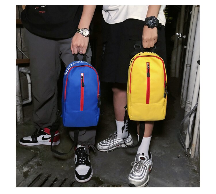 Fanny brysttaske håndtaske koreansk stil unise talje bæltetaske preppy stil hip-hop bum bag rejse daglige enkelt skuldertasker