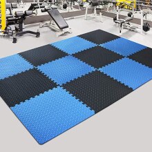 Alfombrillas de goma EVA para hacer ejercicio en el hogar, alfombrilla antideslizante de 30x30cm para Yoga y gimnasio, 12 piezas