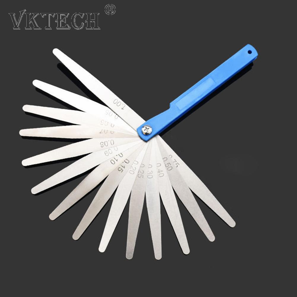 17 Blades Feeler Gauge Metric Thickness Gauge Set Blade Gap Filler Tappet Valve Thickness Measurement Layout Tool Gages Metering