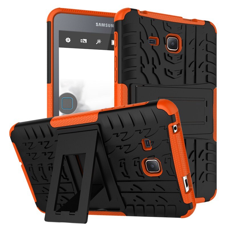Case for Samsung SM-T280 SM-T285 case T280 TPU+PC Tablet Stand Armore Cover for Samsung galaxy Tab A 7.0 T280 T285 coque: Orange
