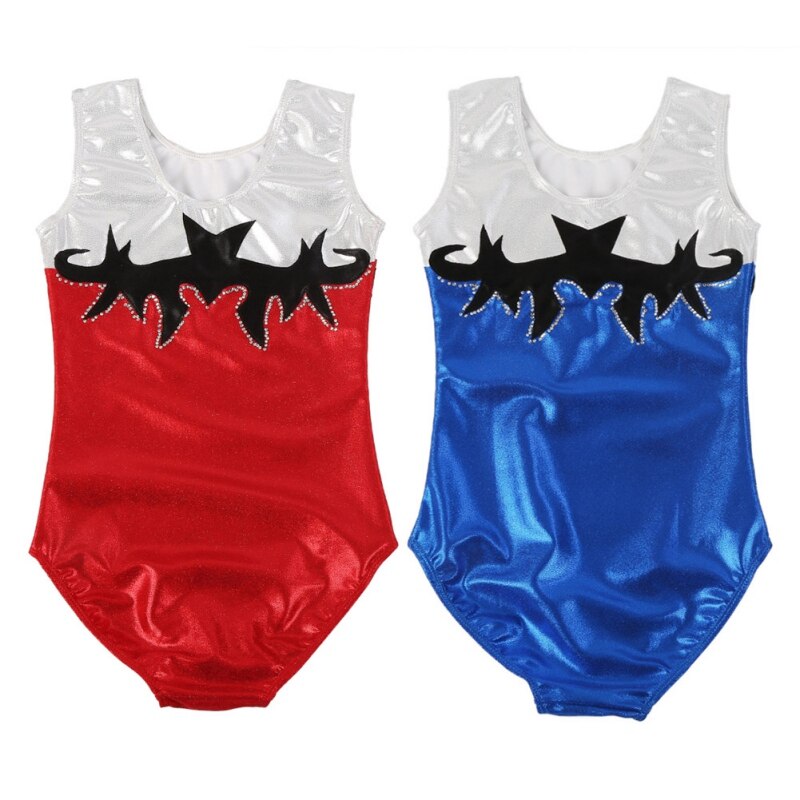 Kids Grils one-piece Gymnastics Dance Ballet Dress Radium Color Diamond Color Sleeveless Body Suit Practice Clothes