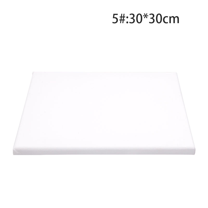 Lienzo de artista cuadrado blanco, marco de tablero de madera para pintura acrílica al óleo imprimada: 5