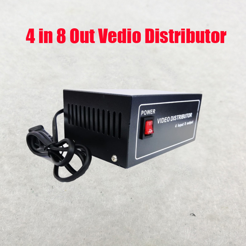 4 In 8 Out AHD TVI CVI HD Composite BNC Video Distributor For CCTV Security Camera DVR System