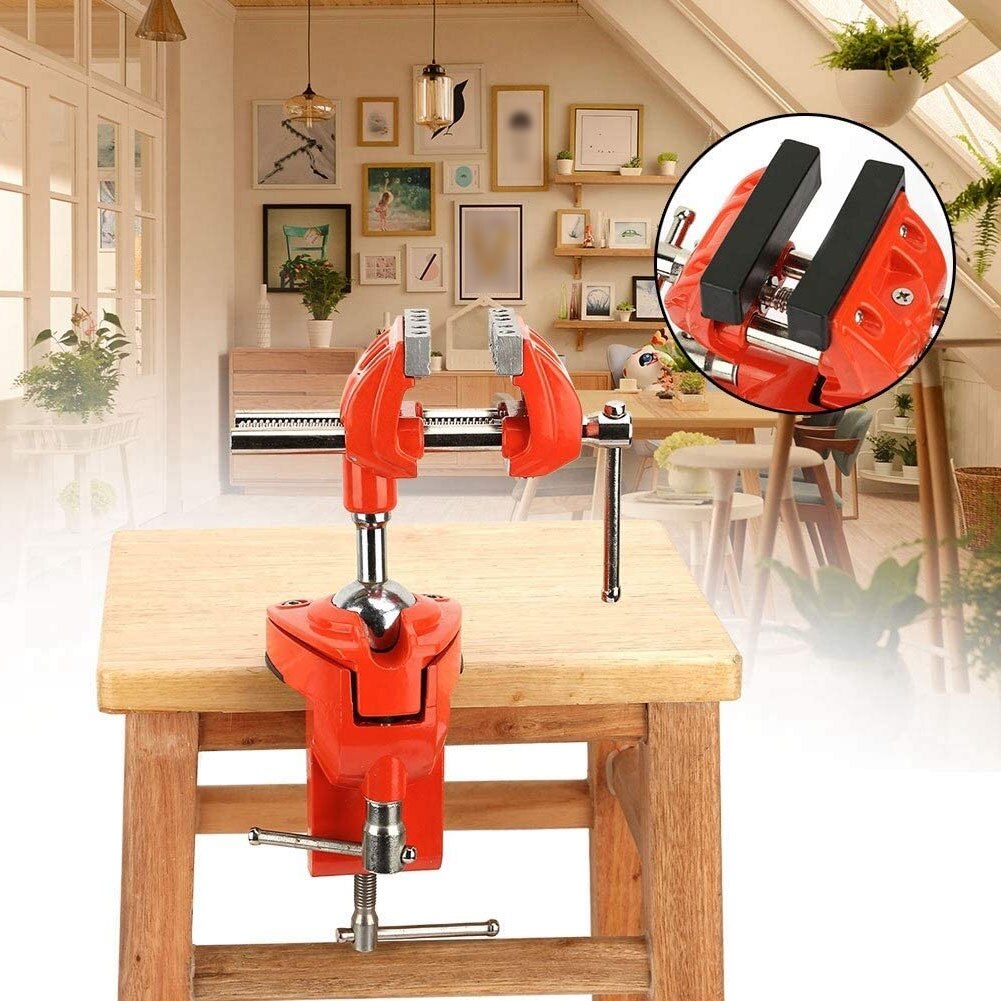 Rotatable Table Vice 360 Degree Rotatable 70mm Jaw Width Mini Universal Bench Vice Table Clamp For Woodworking DIY Repairs