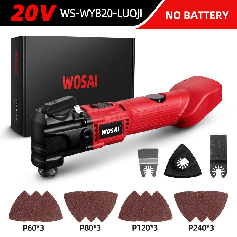 VVOSAI-herramienta oscilante eléctrica, herramienta eléctrica reacondicionada, 6 velocidades variables, 20V, recortadora inalámbrica: Default Title