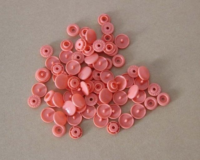 50Sets Plastic Snaps Button Fasteners T5 Bag Folder Dark Buckle Button Resin Garment Accessories For Clothes Scrapbooking: Watermelon red