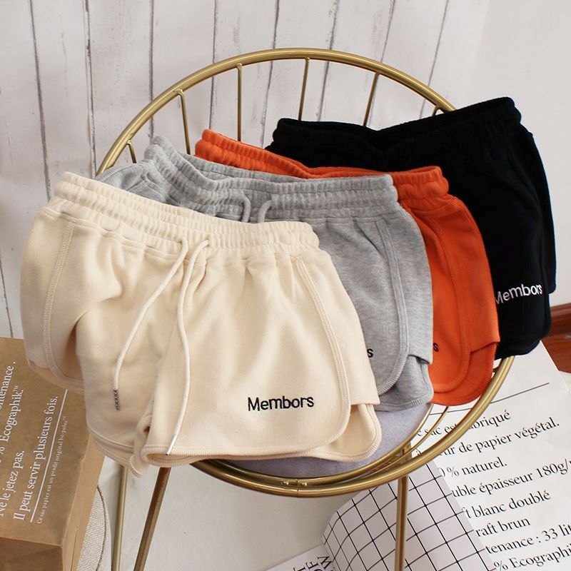 Sommershorts kvinder dame elastiktalje korte bukser pige afslappet bomuldsshorts ensfarvede hjemmeshorts til kvinder