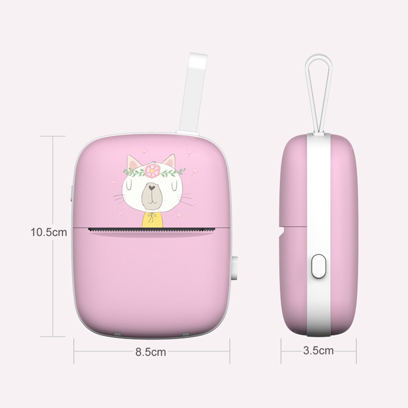 Pocket Wireless Thermal Printer Portable Wireless Inkless Pocket Printer with Thermal Paper for Students Workers Travelers