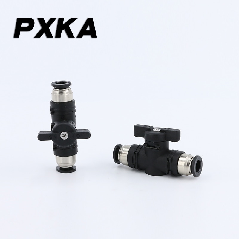 Pneumatisk forbindelse pu luftrør quick buc 8 hurtig interventionsventil 10mm manuel ventil rør slange skifte ventil