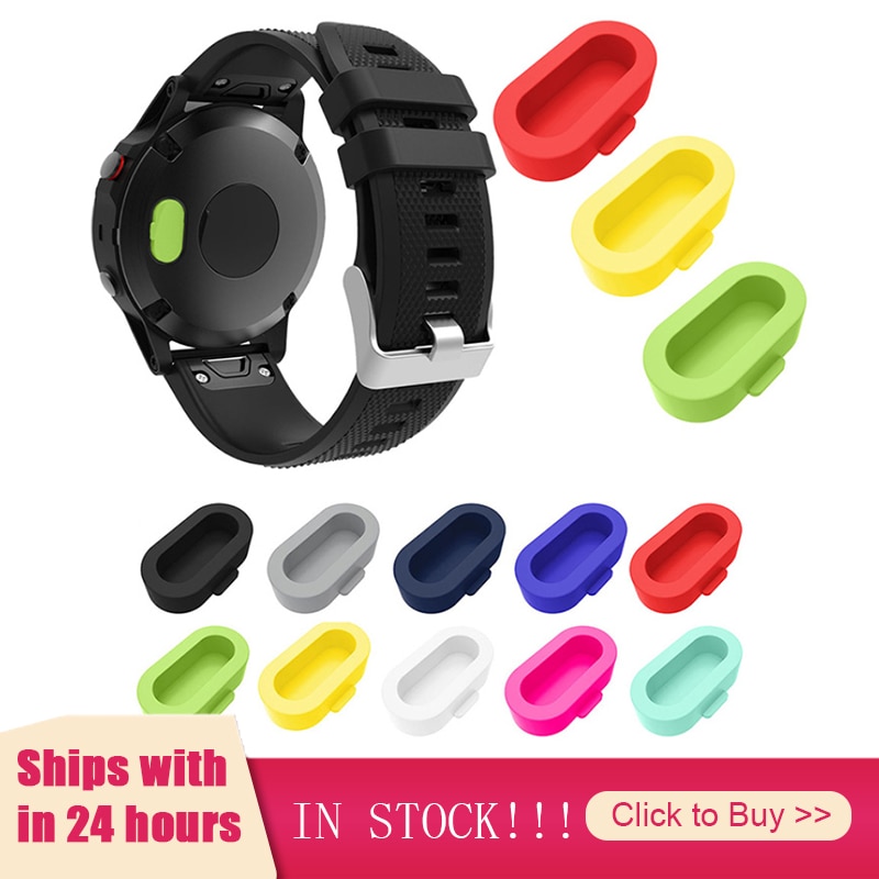 Effen Kleur Stofdicht Cap Voor Garmin Fenix 5/5X/5S Plus Polsband Poort Protector Slip Anti-Stof Stekkers