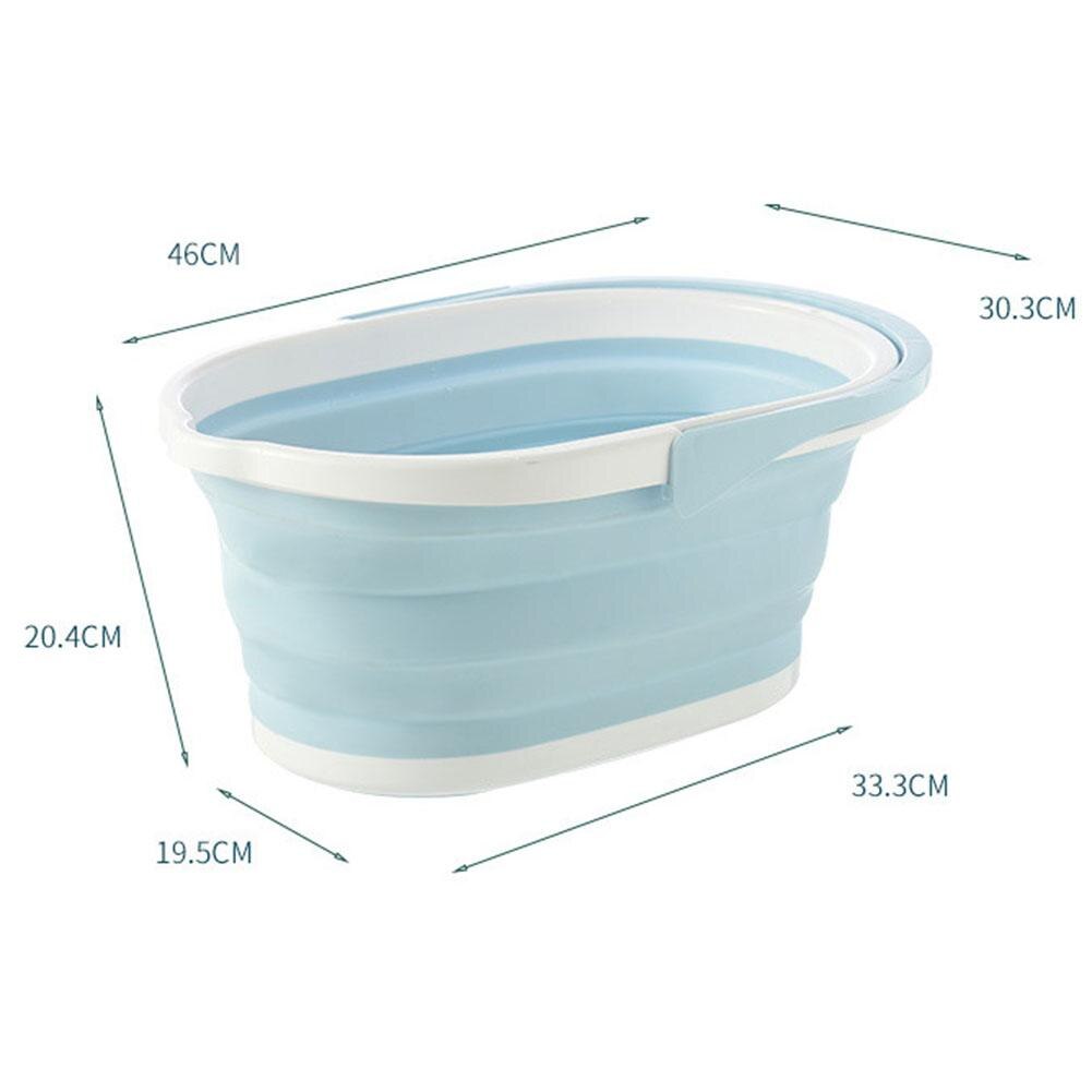 1PC Folding Bucket With Handle Thickened Foldable Mop Bucket Portable for Bathroom Home Cleaning Bucket Household Cleaning Tool: 	B