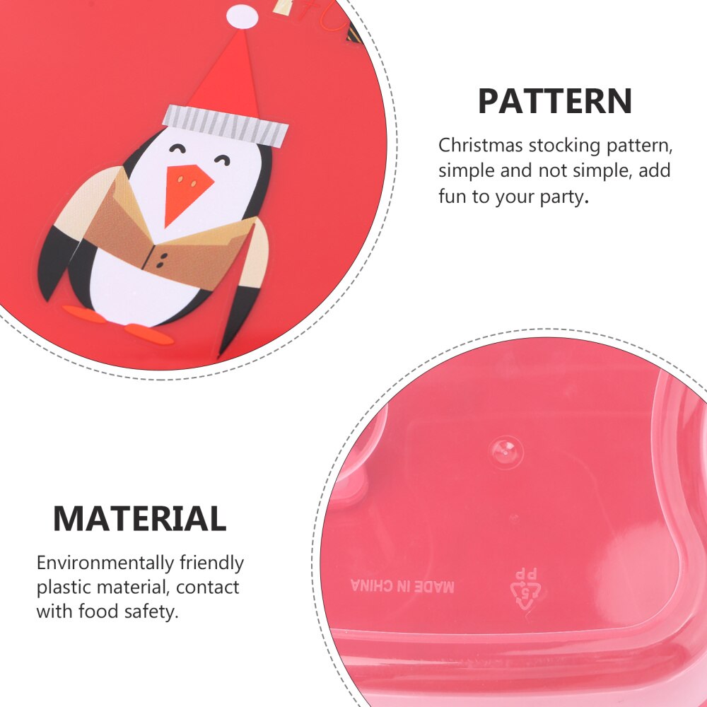 4Pcs Christmas Cartoon Reusable Storage Box Candy Box Candy Case Box Decor for Hotel Bar Party Home