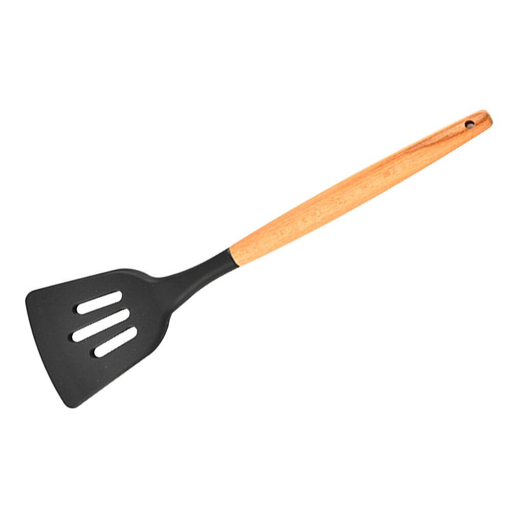 Accessories Gadgets Wooden Handle Tool Non Stick Kitchen Spatula Spoon Baking Cooking Utensil Practical Colander Cookware Shovel: Colander Shovel