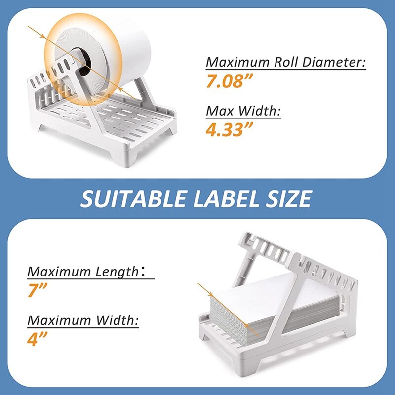Label Houder Thermische Label Houder Voor Rollen En Fanfold Labels Direct Label Stand Desktop Printer Accessoire