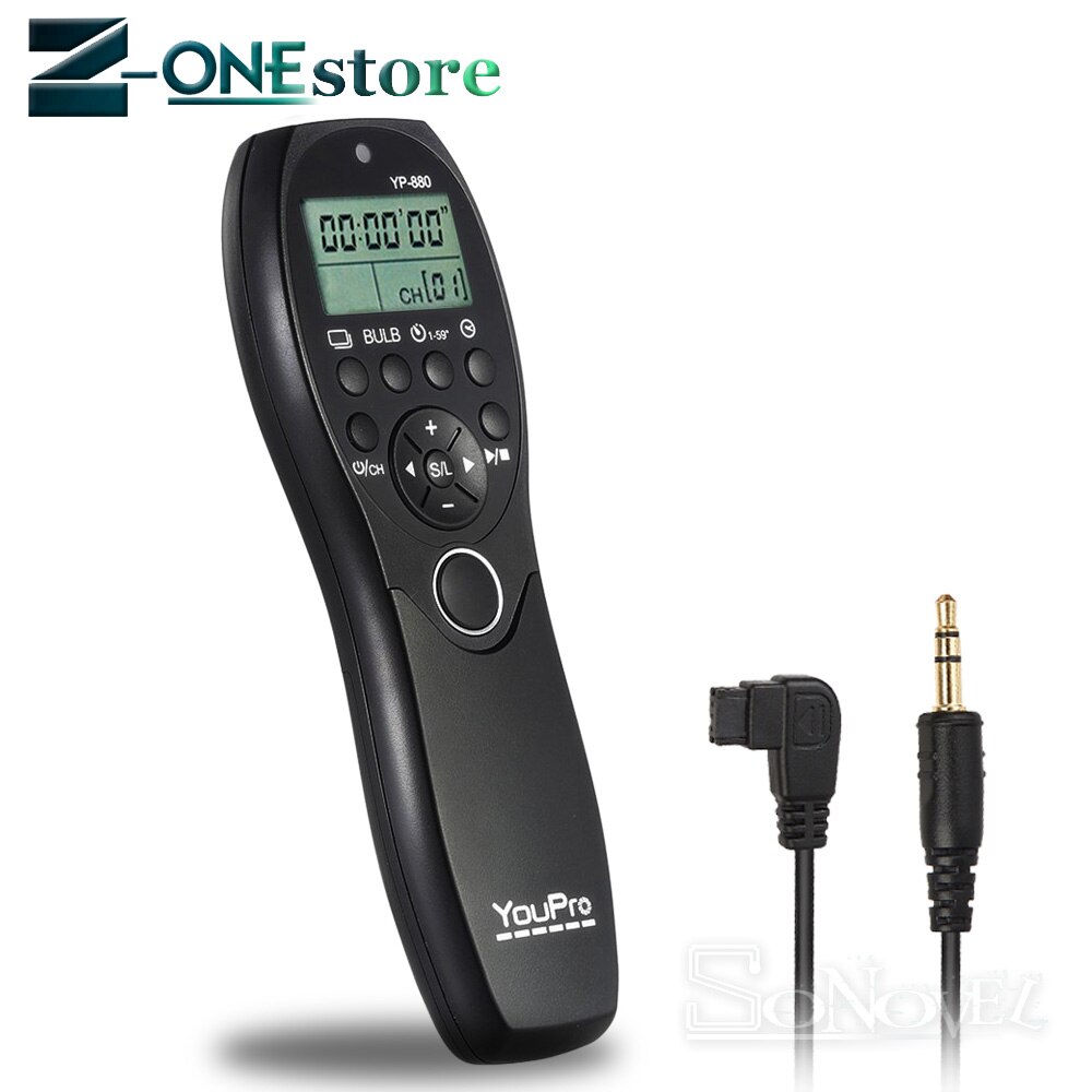YouPro YP-880 S1 Wired Timer Remote Switch Shutter for Sony Alpha DSLR-A900 A850 A700 A580 A300 A200 A77 A57 A35 A33