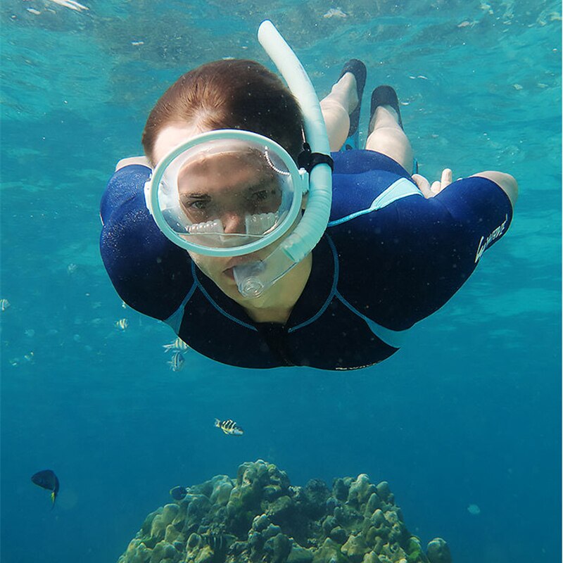 Panoramic View Scuba Diving Mask Anti Fog Silicone Waterproof Snorkeling Mask Spearfishing Full Diving Goggles Dive Equipment