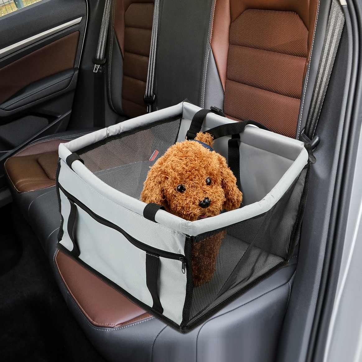 Niceyard folding hængekøje kæledyrs taske anti-slip sikkerhed hund kurv til katte hunde transporterer rejse hund bil sæde dækning