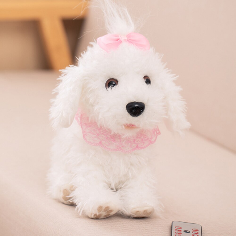 Aboiement pour enfants télécommande éducatif Simulation Teddy chien 8 mouvements Smart peluche jouet d'anniversaire Animal mignon