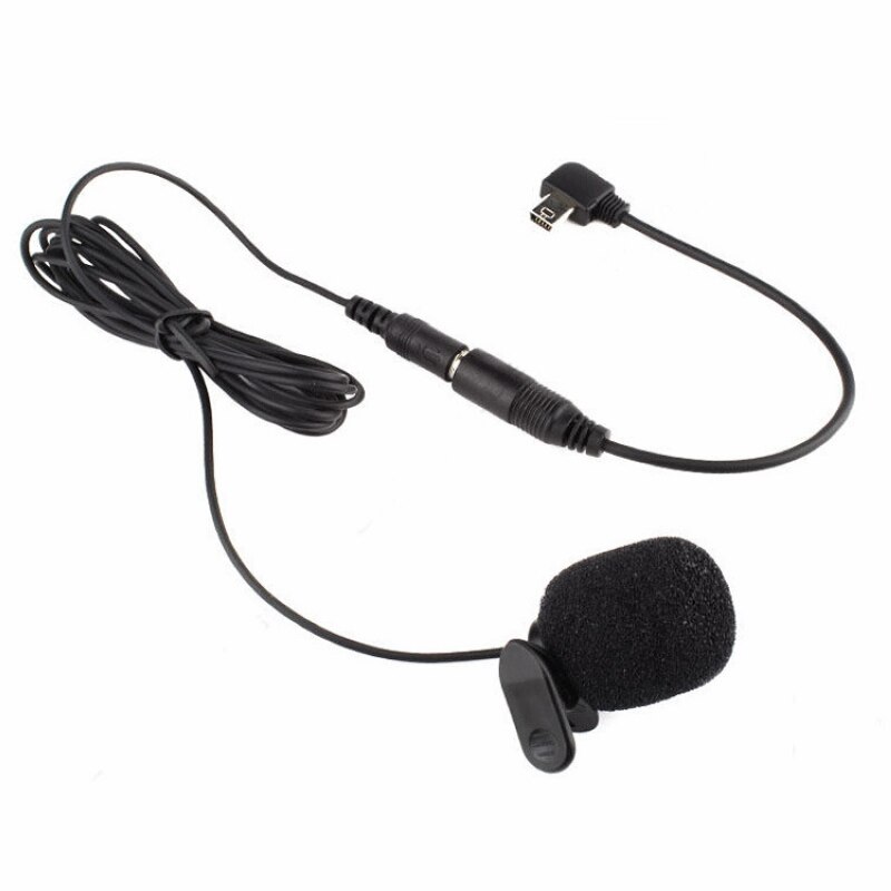Mayitr 3.5mm Black Mini Clip-on Microfoon 30Hz-15 KHz + Adapter Kabel Geschikt Voor camera GoPro Hero 3/3 +/4