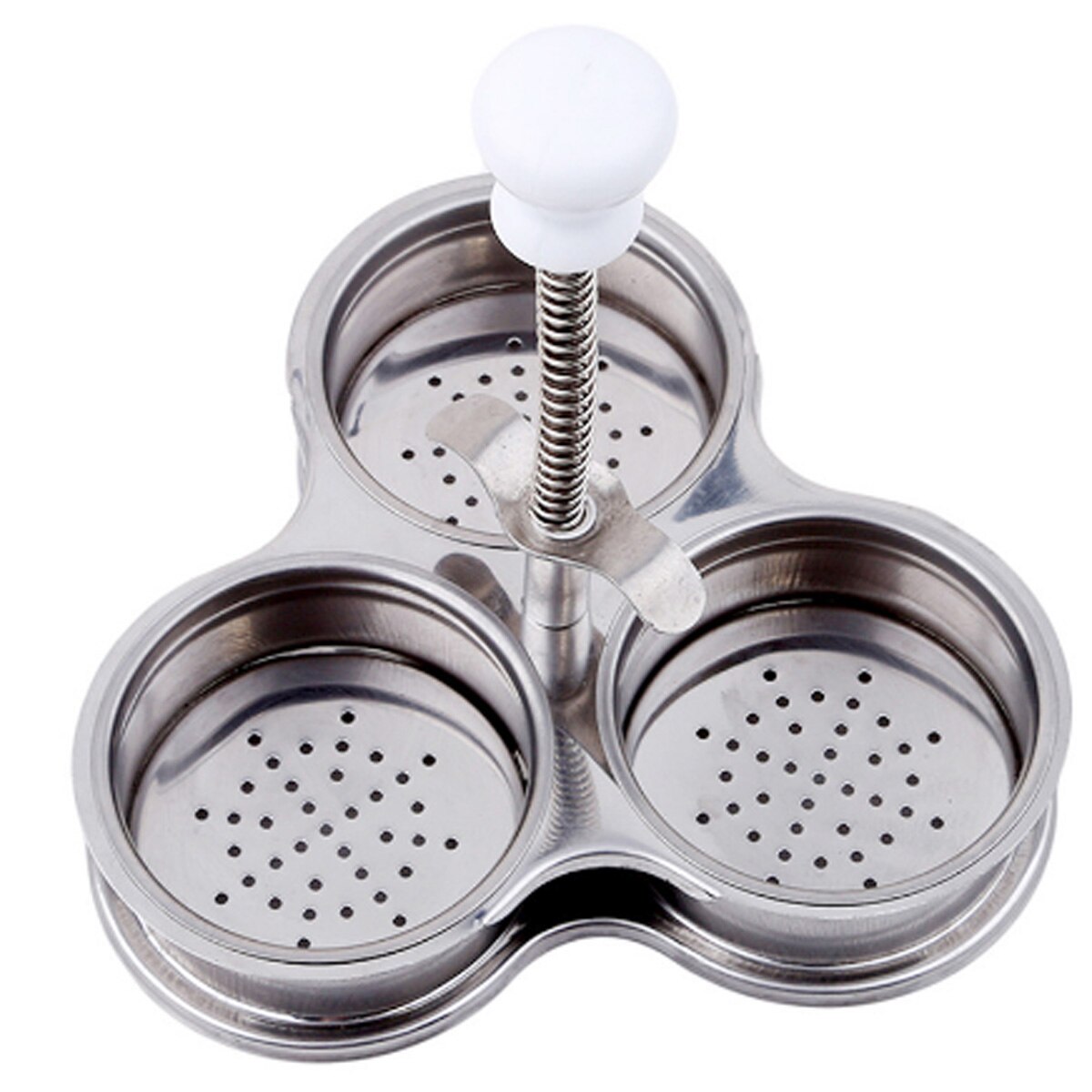 Silber Kreative Multi-Funktion 3 Netz Eierkocher Edelstahl Kessel Dampfer Werkzeug 3 Eier Einmal Küche Kochen Ei werkzeug: Ursprünglich Titel