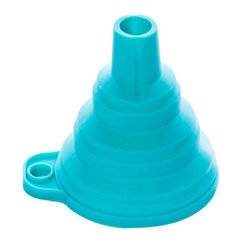 Outil de cuisine DIY, entonnoir pliant en Silicone de alimentaire, Mini entonnoir de distribution de liquide domestique, couleur aléatoire: blue