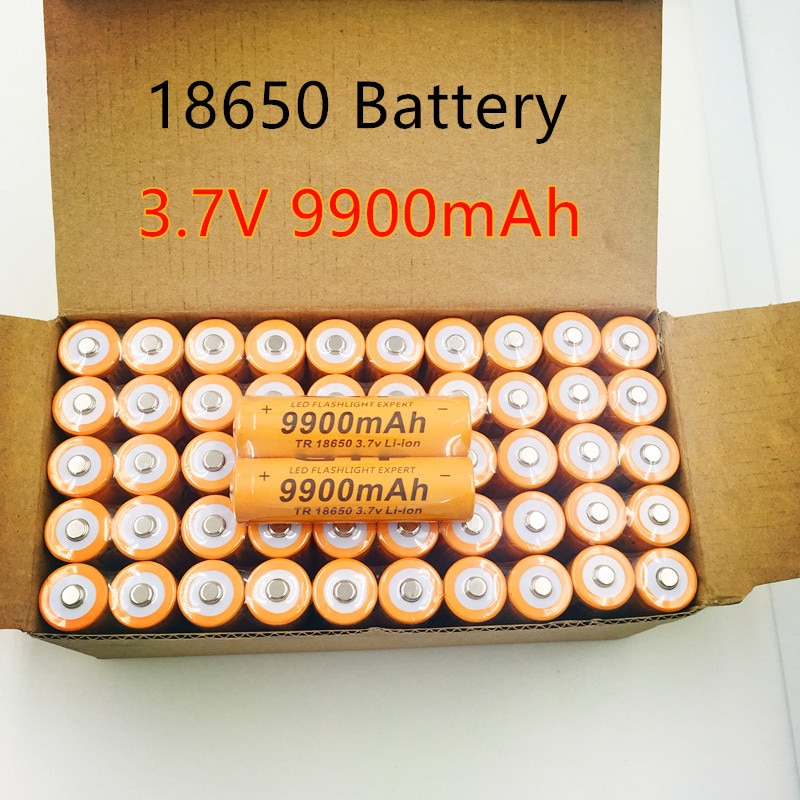 10 PCS 9900mAh 18650 Li-ion Bateria 3.7V Rechargeable Battery for LED Torch Flashlights Batteries bateria 18650 akumulator