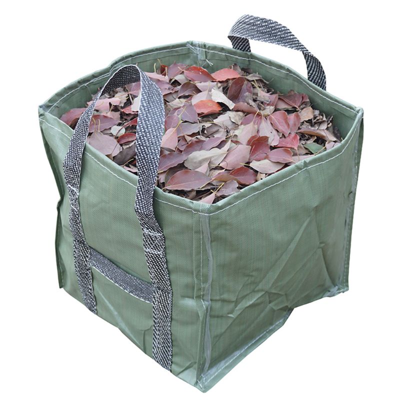 252l genanvendelig havebladspose genanvendelig sammenklappelig havebeholder med håndtag til affald i græsplæne: Default Title