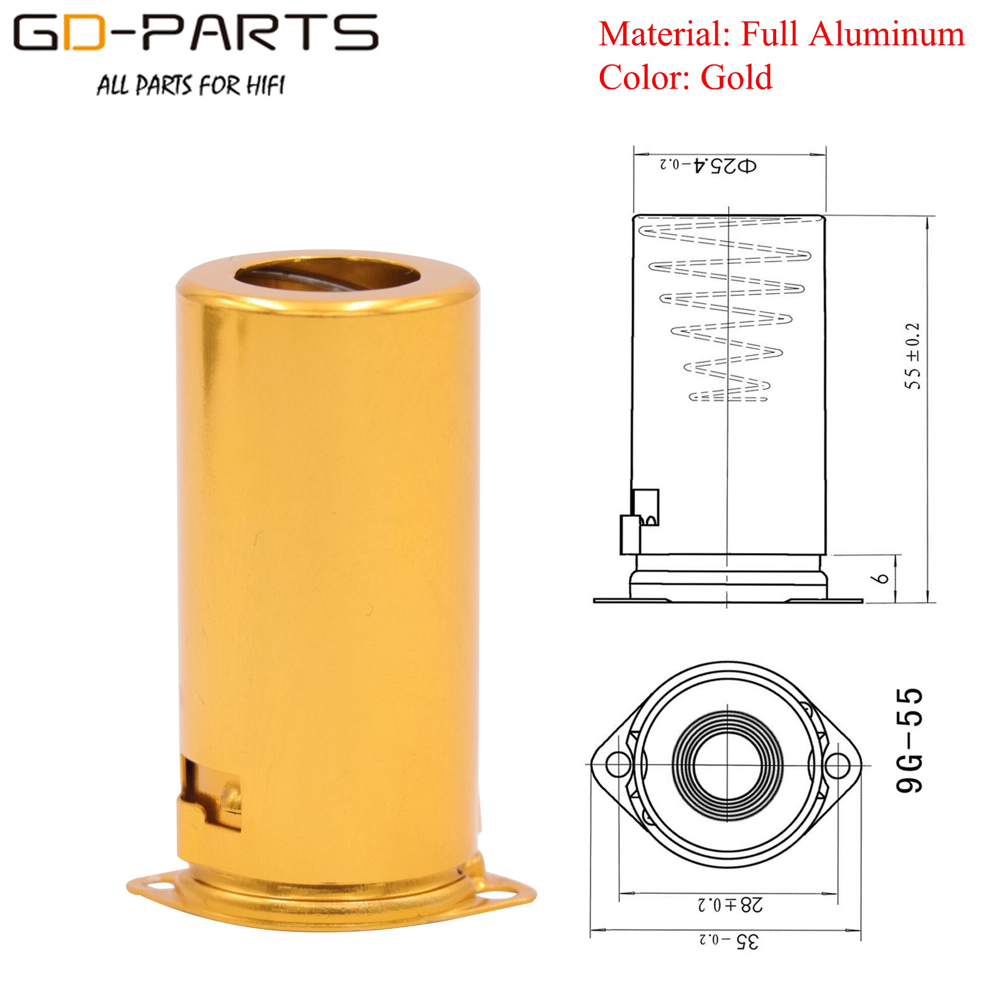 1 pc 55mm de alumínio tubo vácuo protetor protetor para 12ax7 ecc83 12au7 ecc82 12at7 5670 6dj8 6922 vintage amp diy