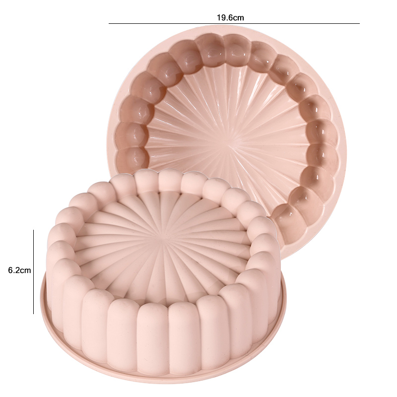 Fais du multifunktionell silikon kakform återanvändbar nonstick rund form för gör-det-själv-bakning desserter och mousse kaktillbehör: Klar